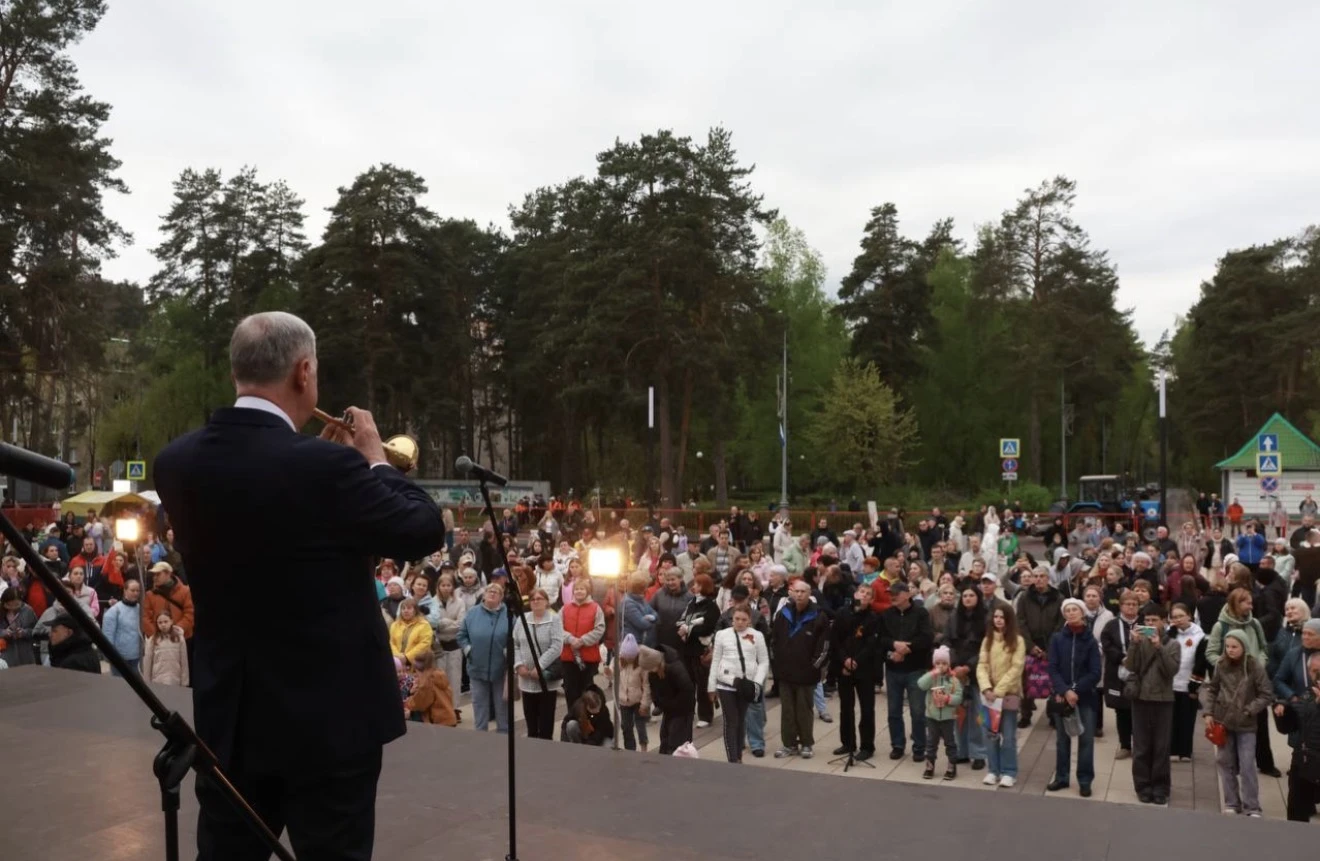 9 мая на площади Алеева в Протвино отметили День Победы